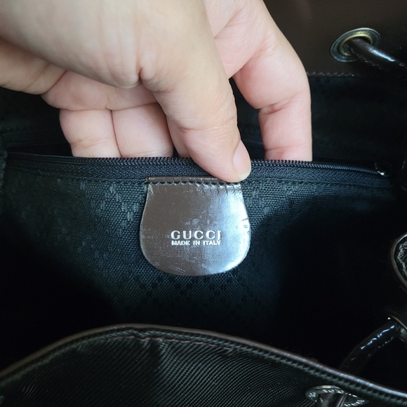 100% Authentic Gucci vintage nylon bamboo backpack - Picture 15 of 16